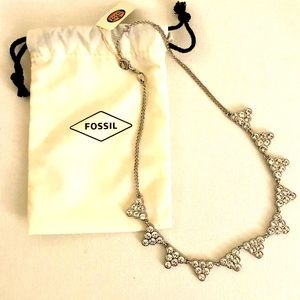 FOSSIL “Geometric Mix” Crystal Necklace NWT! STOCKING STUFFER!!